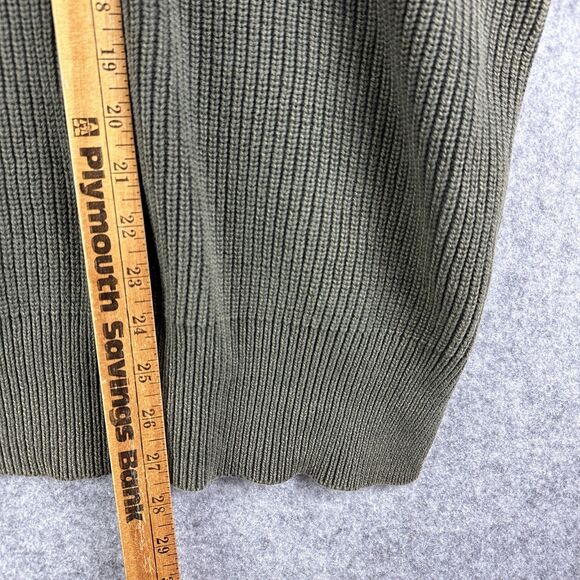 Aerie Beyond Oversize Sweater Womens Large Green Heavyweight Distressed Knit - Picture 10 of 13